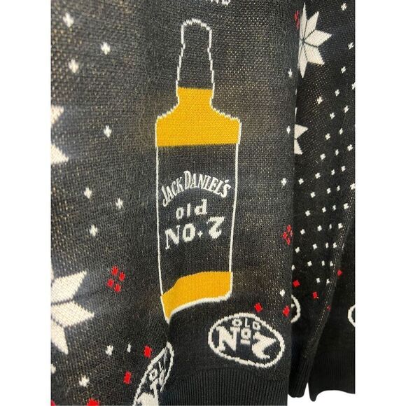 Locale Outdoor Men’s Large Jack Daniels No. 7 Ugly Christmas Sweater Black - Picture 2 of 5